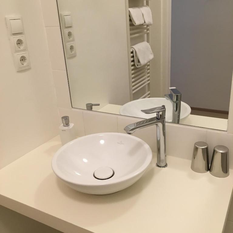 Koupelna v ubytování Hotel Wiener Kindl