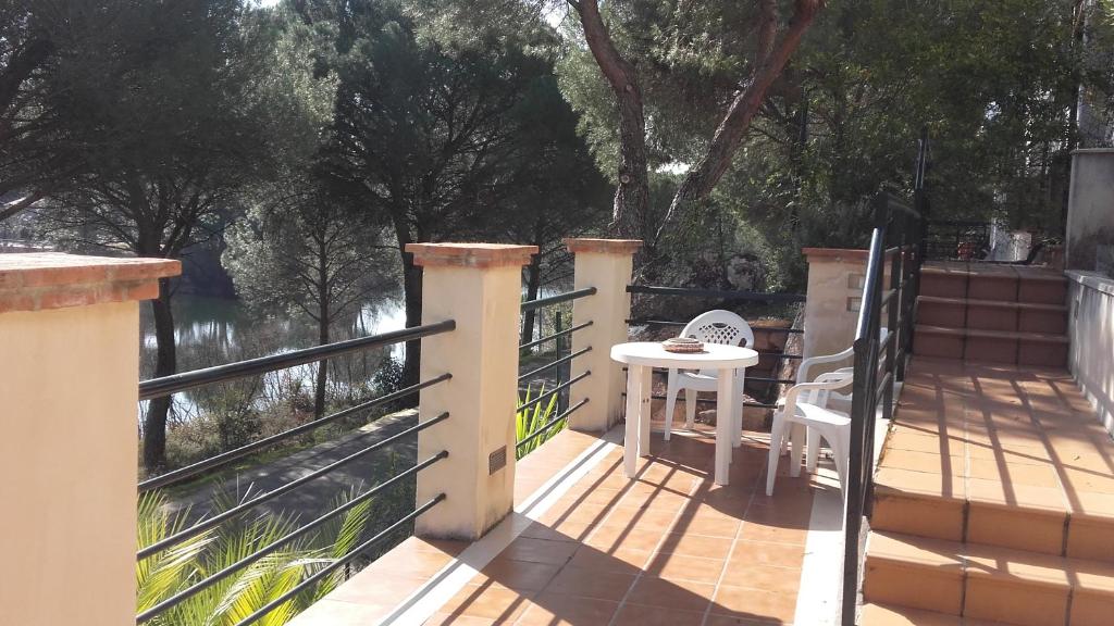A balcony or terrace at Villa Rosa Amparo