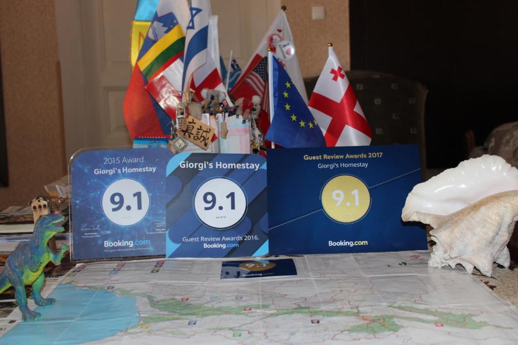 Certifikát, hodnocení, plakát nebo jiný dokument vystavený v ubytování Giorgi's Homestay