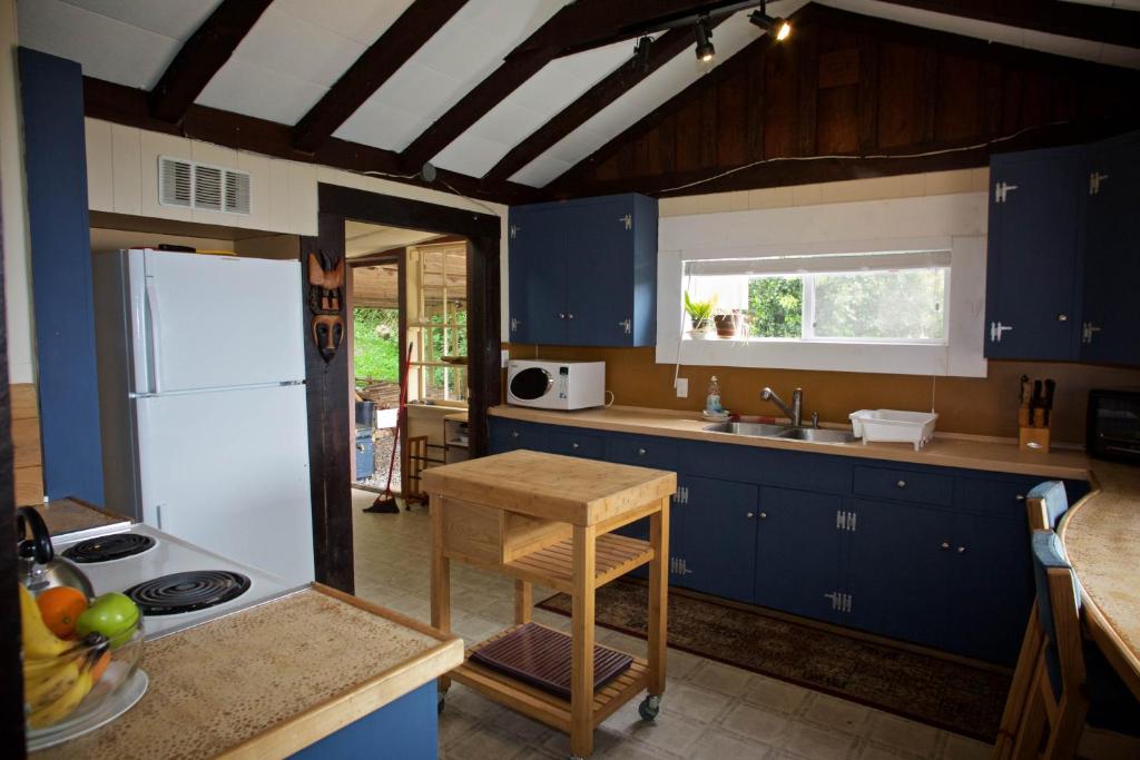 Kuchyň nebo kuchyňský kout v ubytování Halfmoon Haven Beach Cottage or Oceanview Suite
