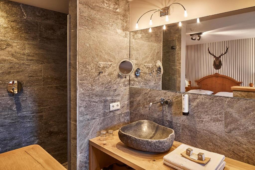 Koupelna v ubytování Hotel Marmolada