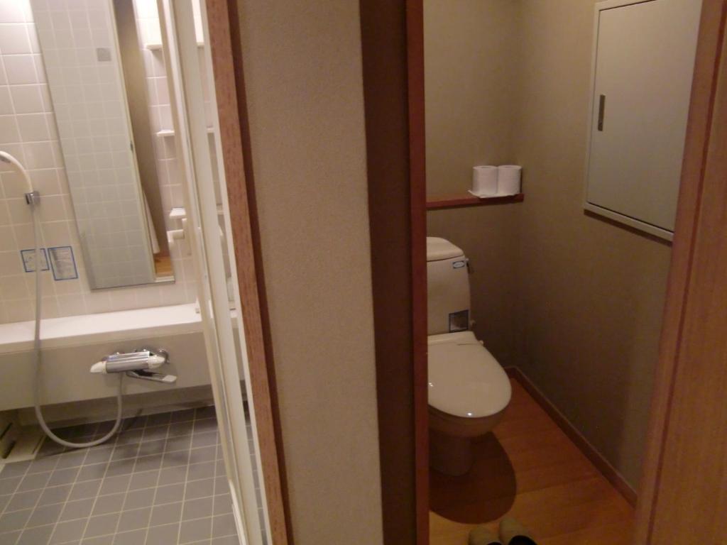 Koupelna v ubytování Hakuba Hotel Ougiya