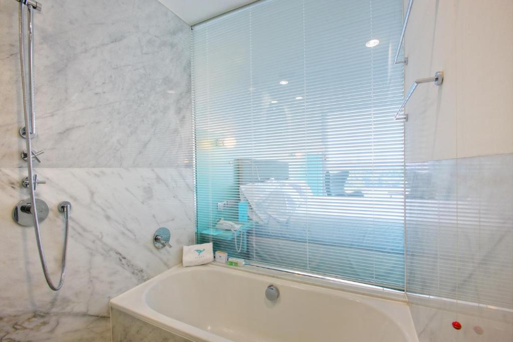 Koupelna v ubytování Hotel Hiberus