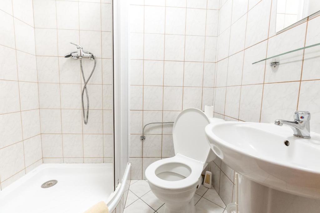 Koupelna v ubytování Hotel Gradl