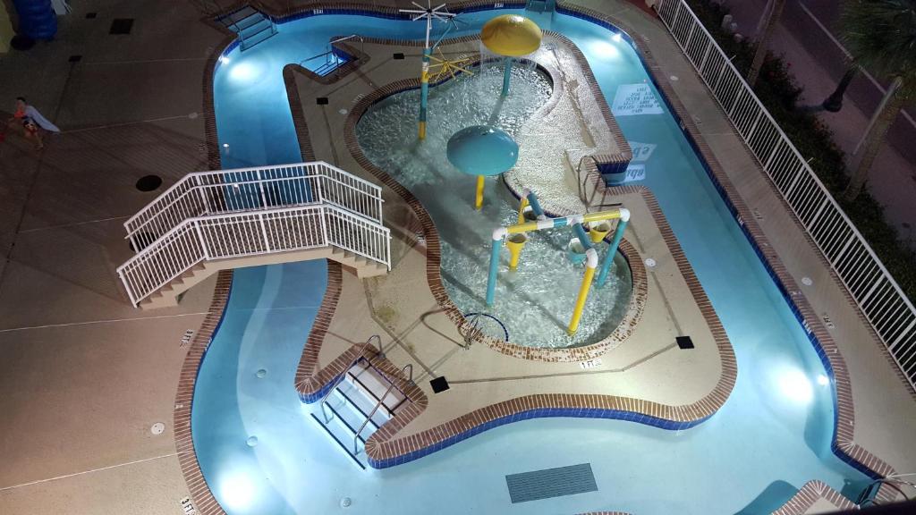 an overhead view of a water slide at a theme park at Bermuda Sands On The Boardwalk in Myrtle Beach