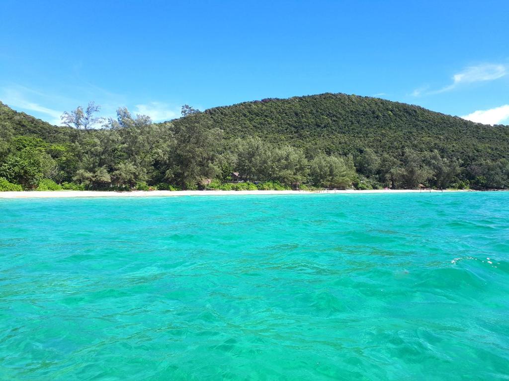 a view of a beach from the water at SunBoo Beach Bungalows in Koh Rong Sanloem