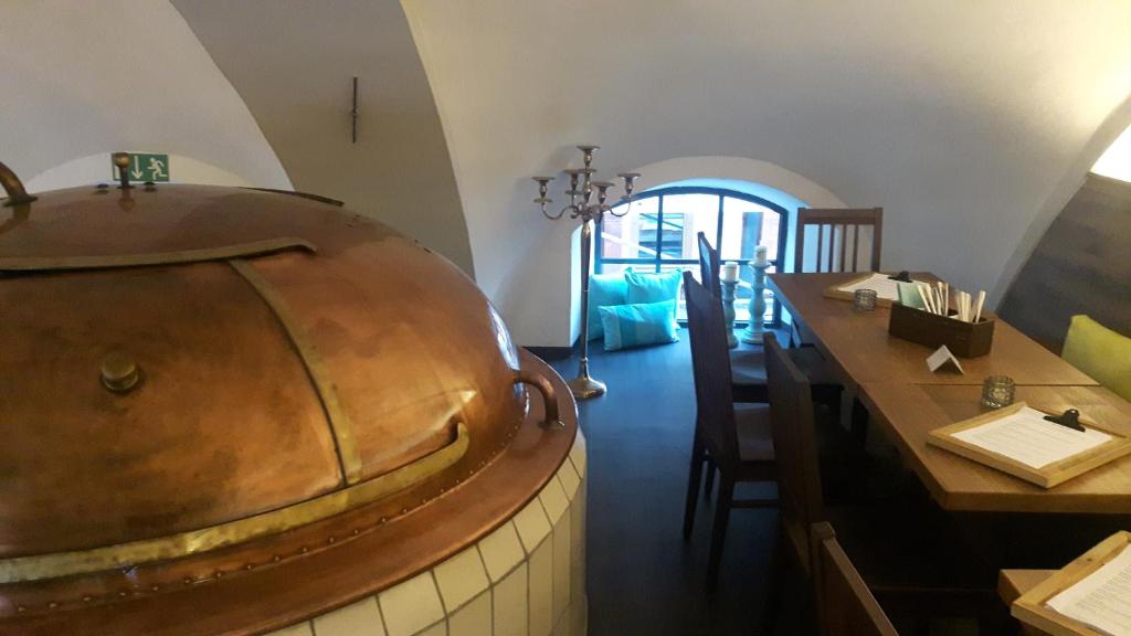 Posezení v ubytování Hotel Gasthof Traubenbräu