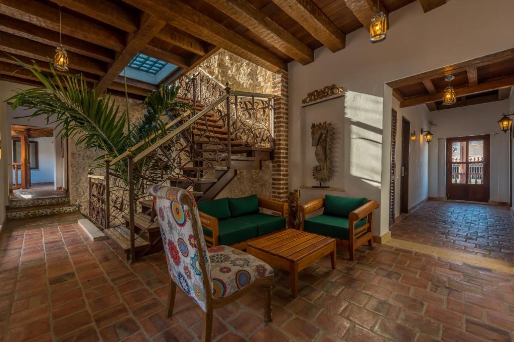 Posezení v ubytování Getsemani Cartagena Hotel