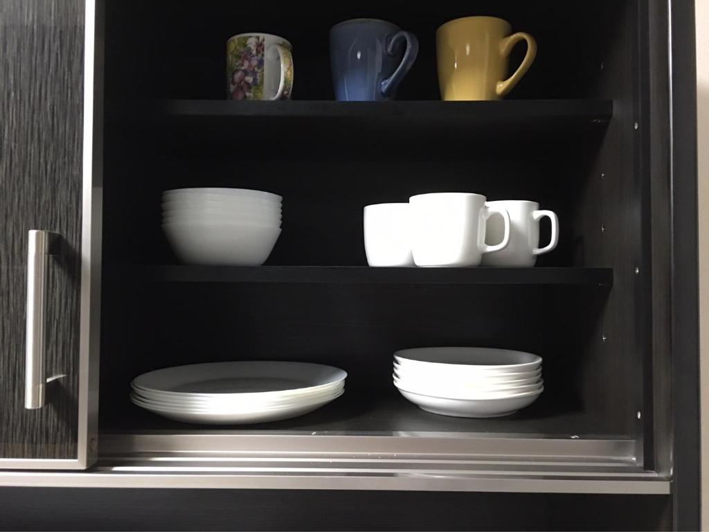 Set per la preparazione di tè e caffè presso Nara Guesthouse Kaede