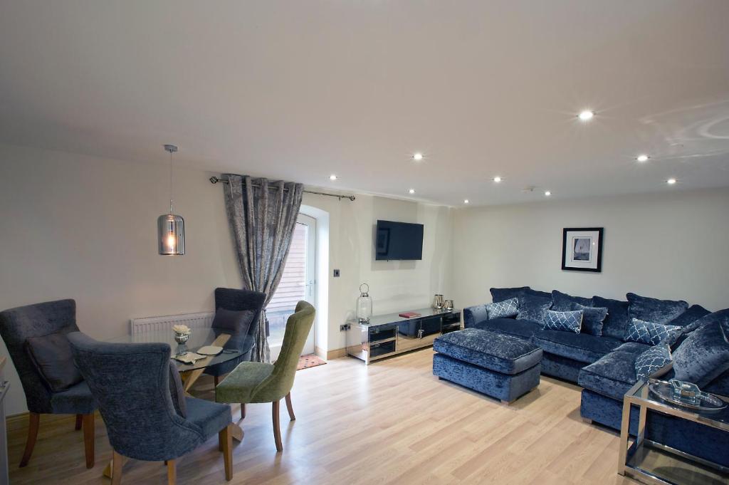 Et opholdsområde på Meadowsweet Cottage, Drift House Holiday Cottages