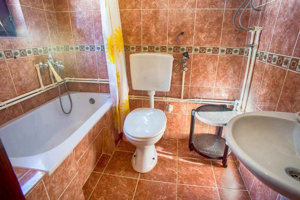 Koupelna v ubytování Guest house Jezera