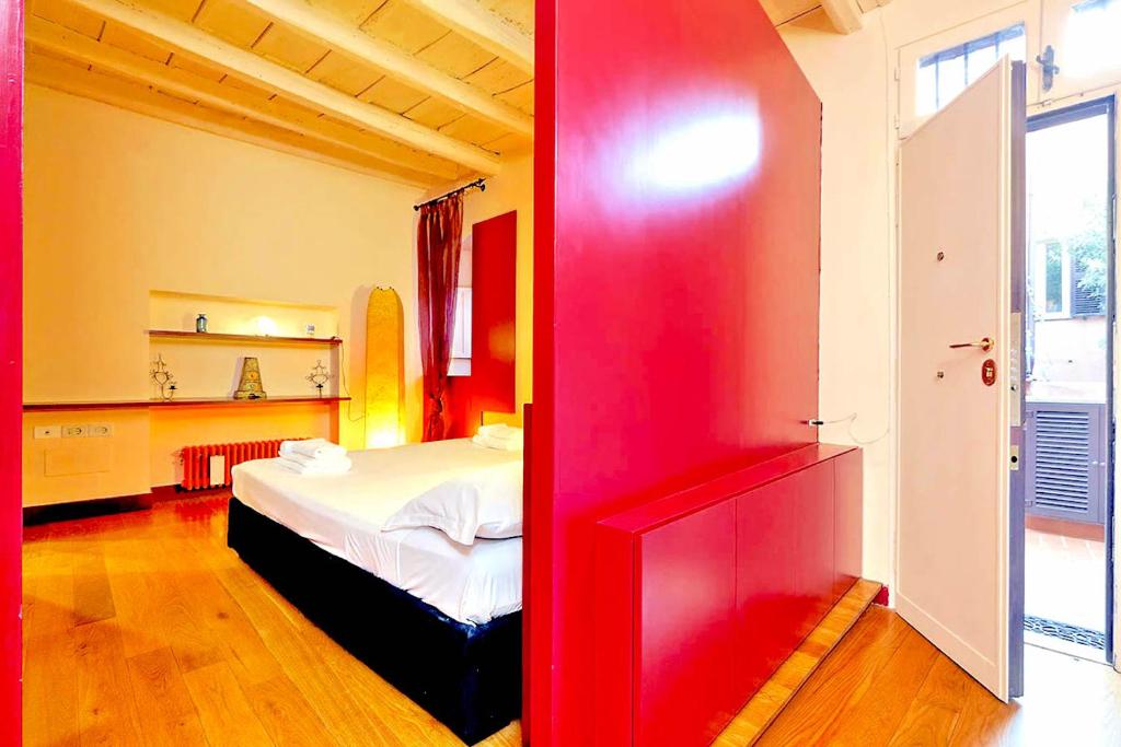 Posteľ alebo postele v izbe v ubytovaní delCINQUE 26 - Loft in Trastevere