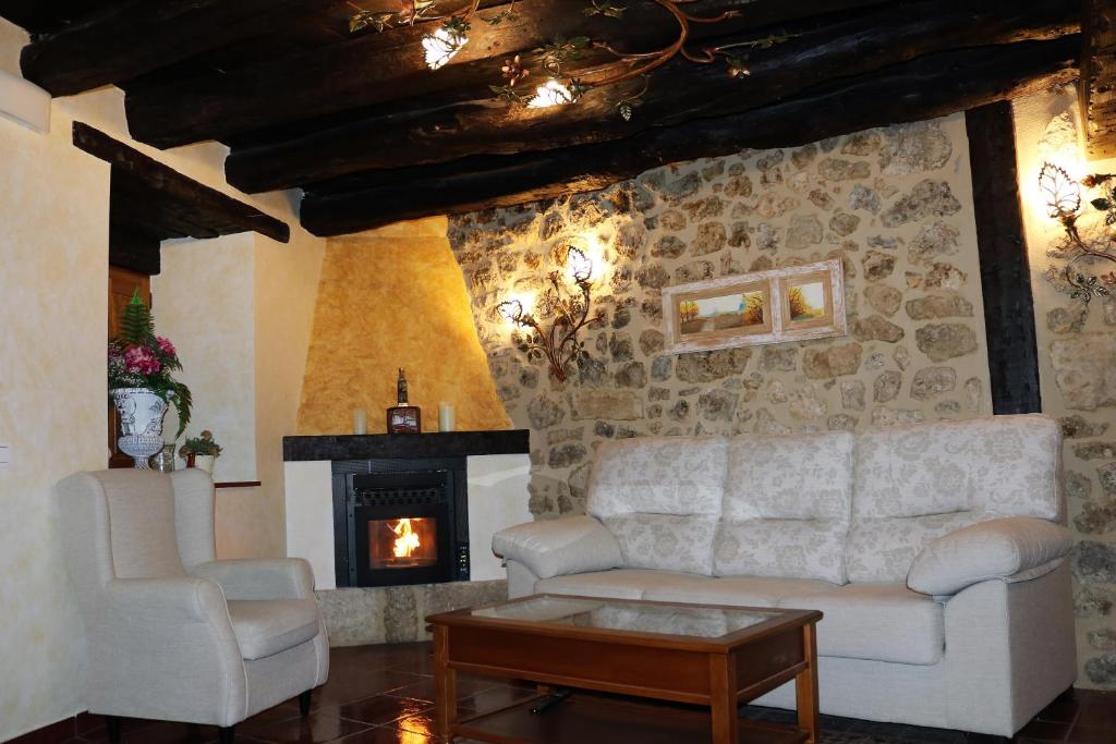 Posezení v ubytování Villa Fontanas