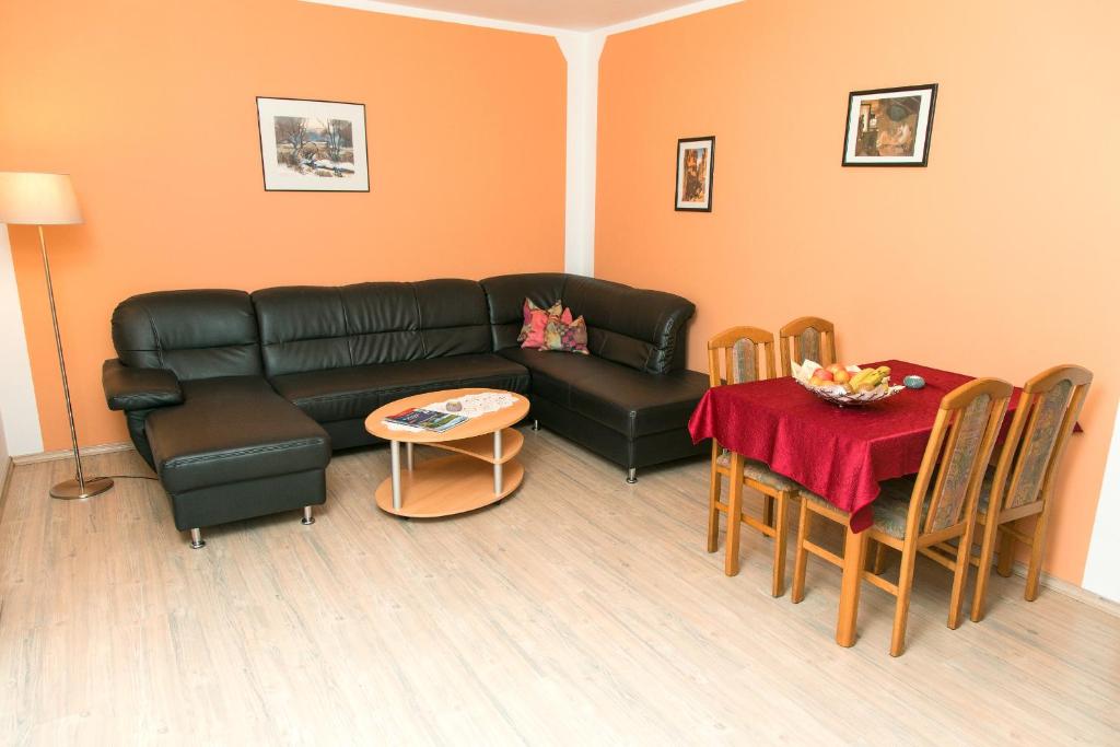 Posezení v ubytování Apartmenthaus Weber