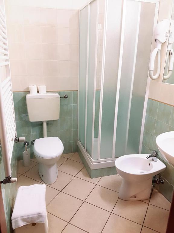 Koupelna v ubytování Hotel Bussana