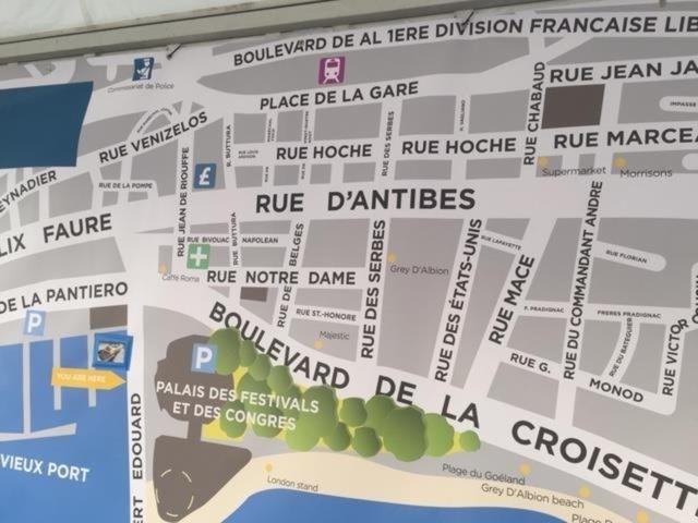 カンヌにあるProche Au Palais Des Festivalsのホテル地図のクローズアップ