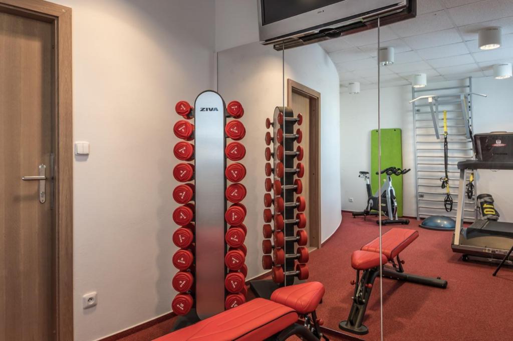 Fitness centrum a/nebo fitness zařízení v ubytování Sareza hotel