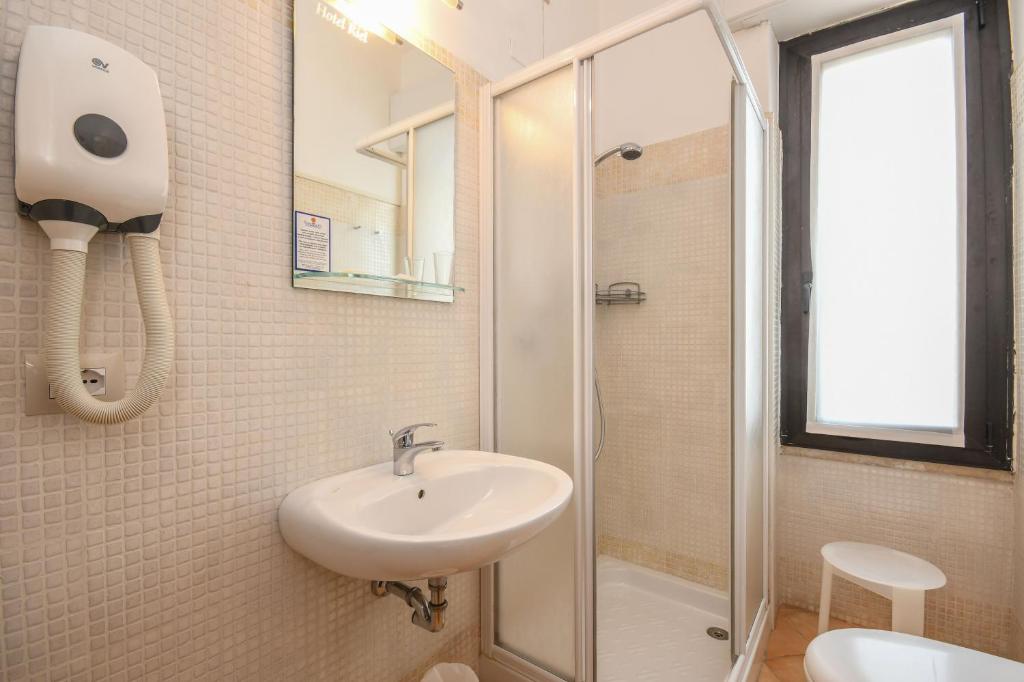 Koupelna v ubytování Hotel Riel