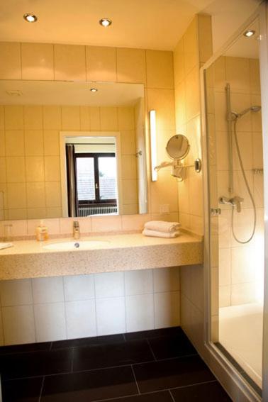 Koupelna v ubytování Hotel Haus Krone
