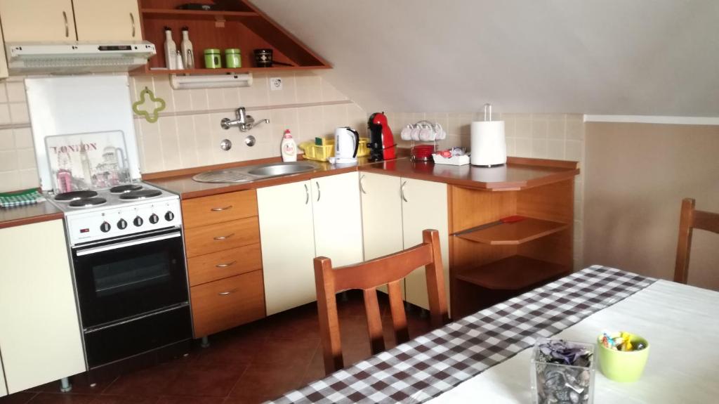 Kuchyň nebo kuchyňský kout v ubytování ANA Apartment