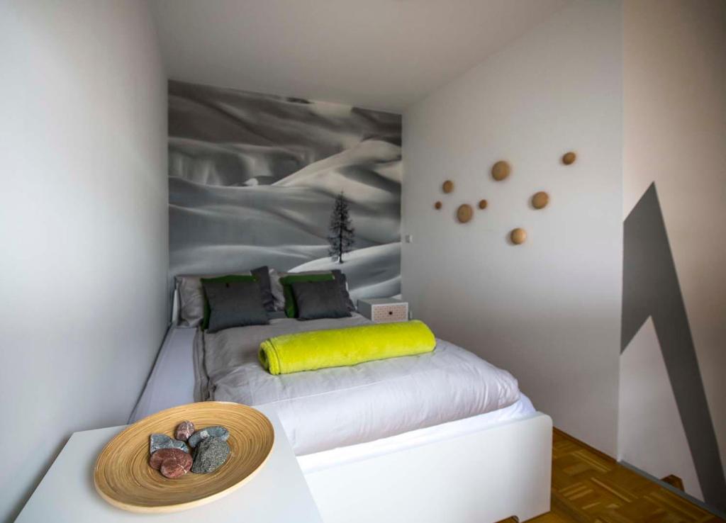 Postel nebo postele na pokoji v ubytování Krona Apartments