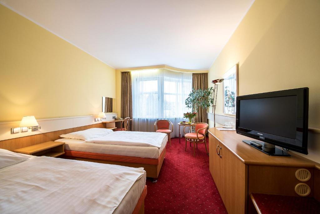 TV a/nebo společenská místnost v ubytování Hotel Jana