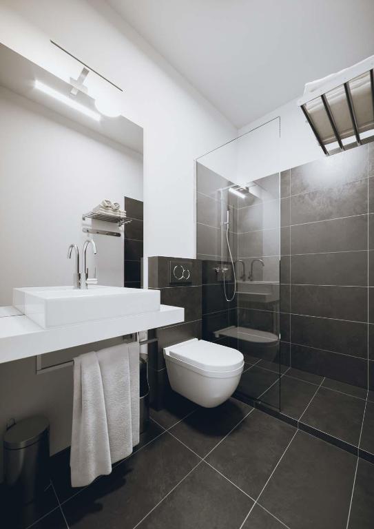 Koupelna v ubytování Hotel Selja