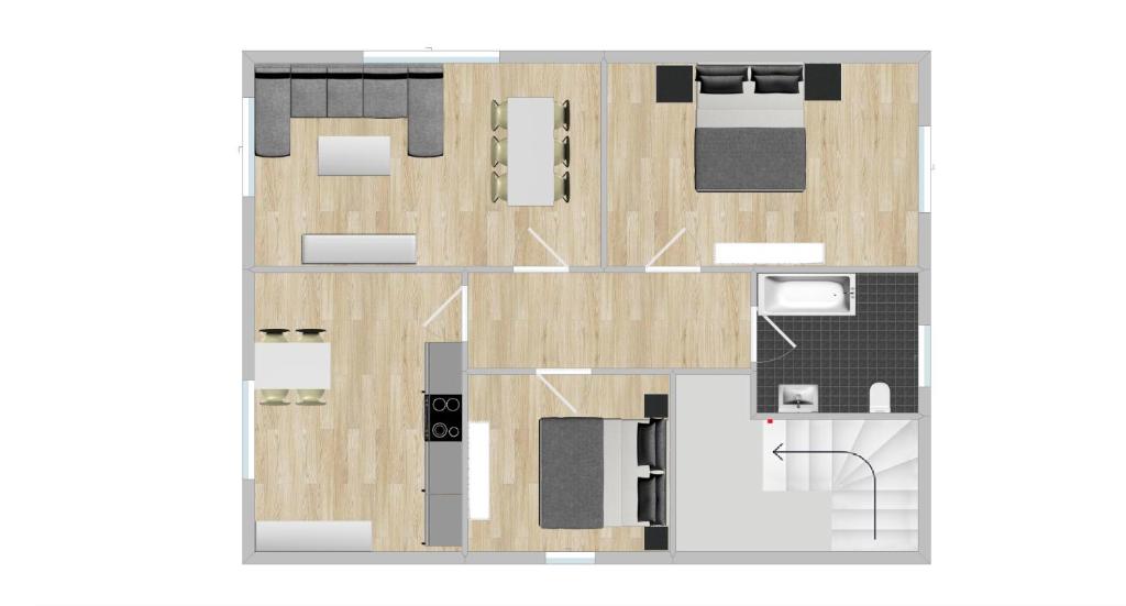 Ferienwohnung Mittel-Gründau - 两卧室公寓