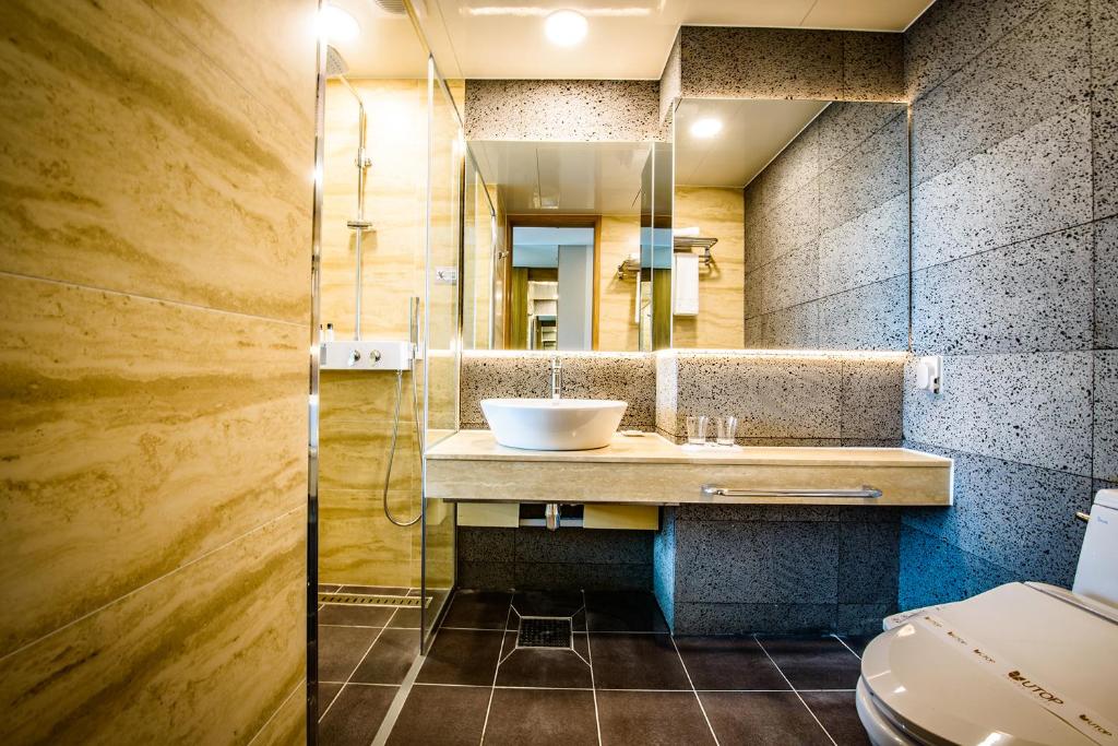 Koupelna v ubytování Utop Ubless Hotel Jeju