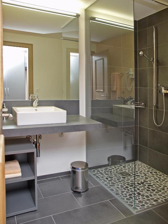 Koupelna v ubytování Hotel Steinbock