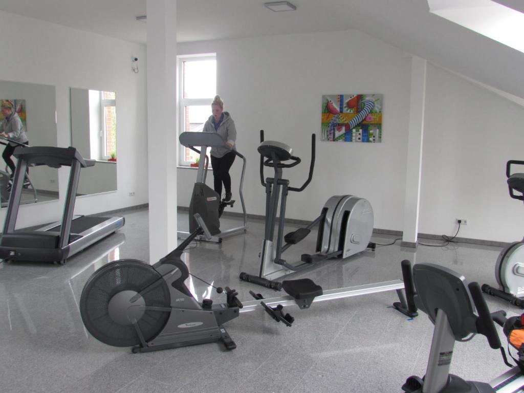 Fitness centrum a/nebo fitness zařízení v ubytování Ostsee Mobilheime Heideby