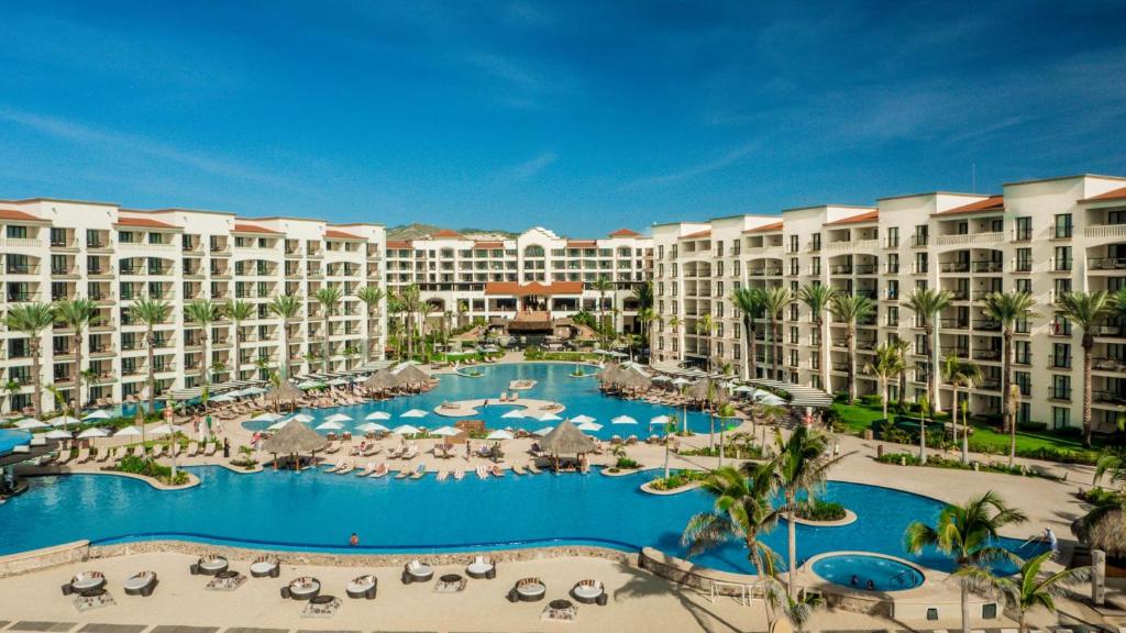 an aerial view of a resort with a swimming pool at Hyatt Ziva Los Cabos - All Inclusive in San José del Cabo
