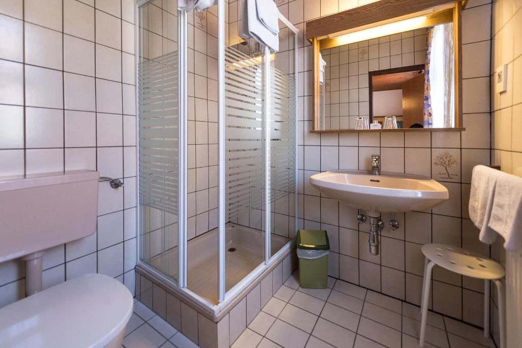 Koupelna v ubytování Gasthof zum Hirschen