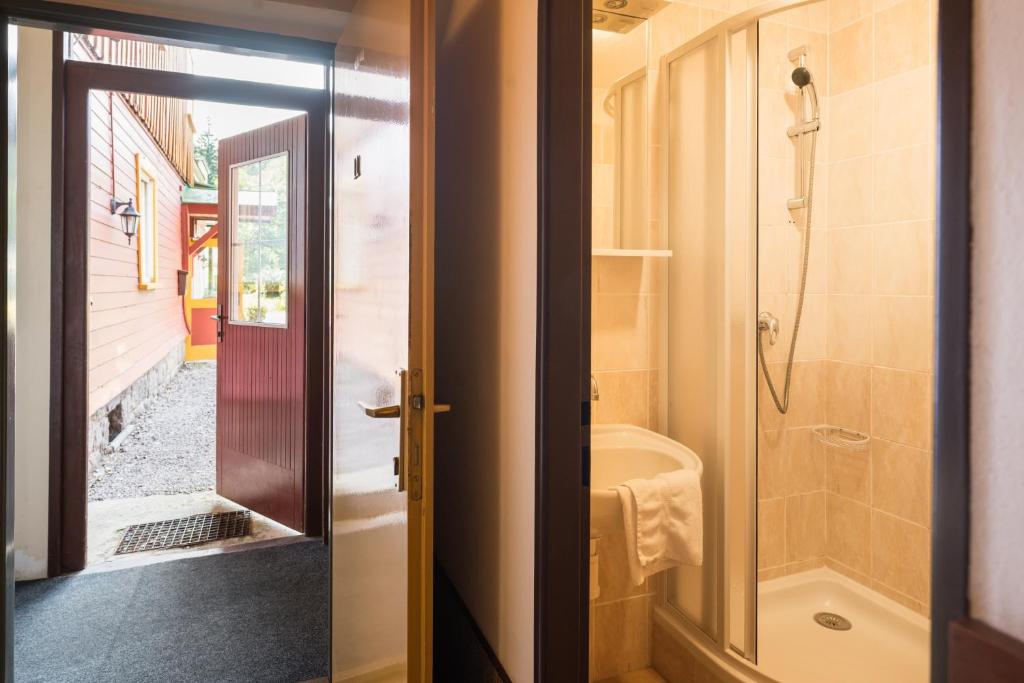 Koupelna v ubytování Hotel Diana