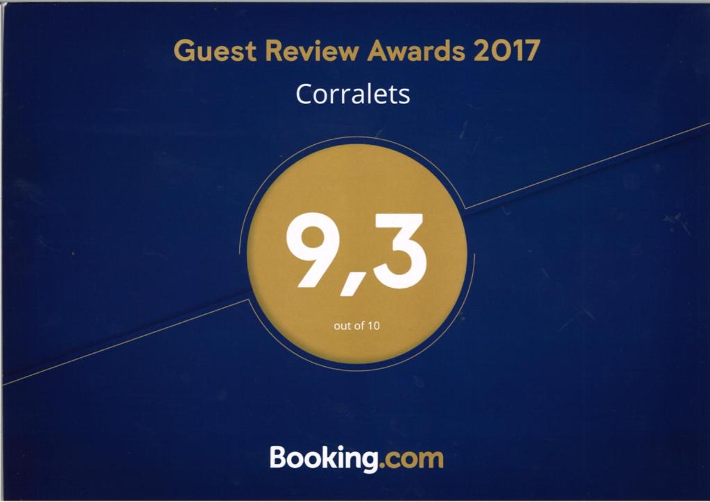Certifikát, hodnocení, plakát nebo jiný dokument vystavený v ubytování Corralets