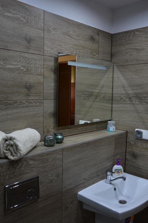 Kúpeľňa v ubytovaní Apartamenty Hejszowina