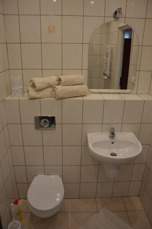 Kúpeľňa v ubytovaní Apartamenty Hejszowina