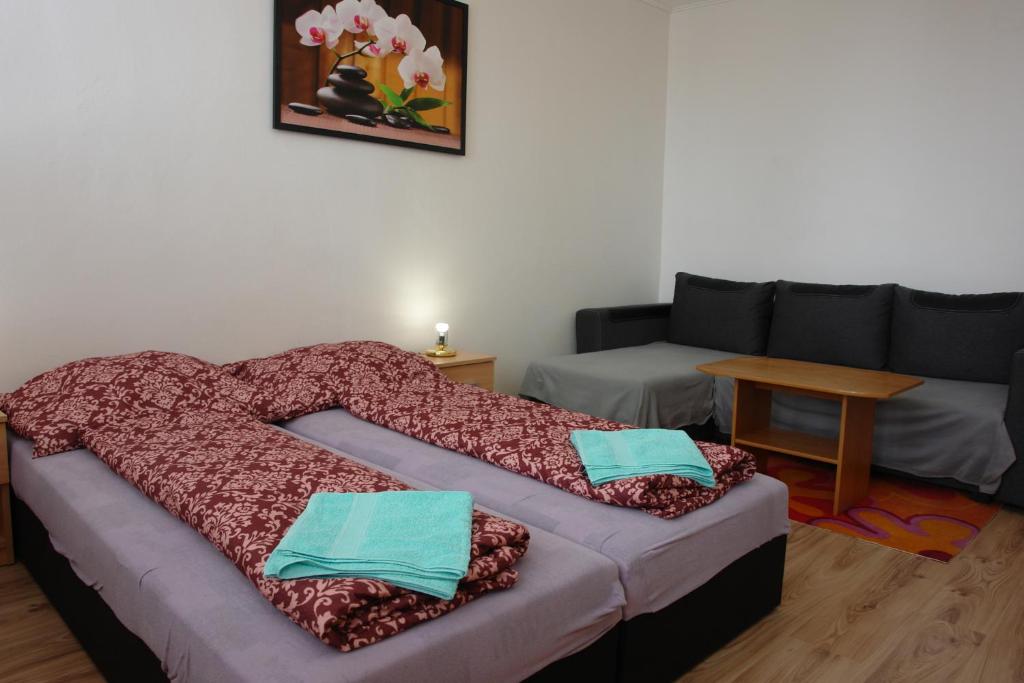 Ένα ή περισσότερα κρεβάτια σε δωμάτιο στο Apartment Tatranská Štrba