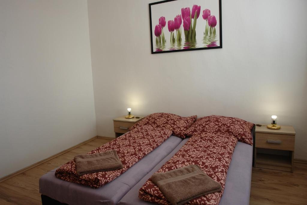 Postel nebo postele na pokoji v ubytování Apartment Tatranská Štrba