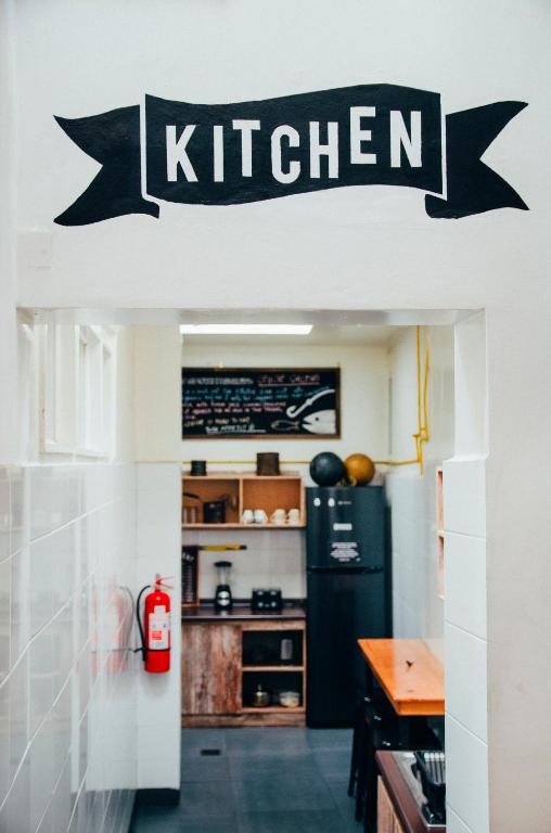 Kuchyň nebo kuchyňský kout v ubytování La Joya Hostel