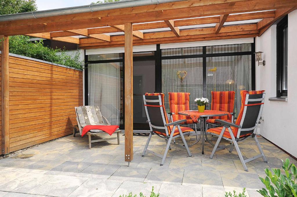 Patio nebo venkovní prostory v ubytování Ferienhaeuser Nordseebrise