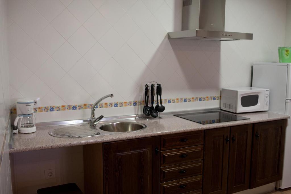 Kuchyňa alebo kuchynka v ubytovaní Apartamentos Rurales Sierra de Béjar