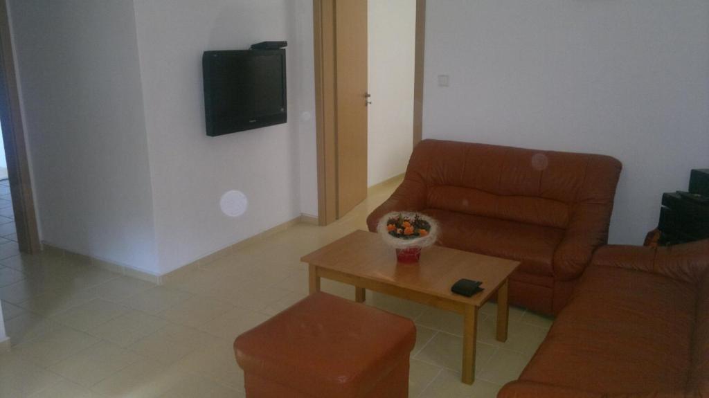 TV a/nebo společenská místnost v ubytování Apartmán Srní