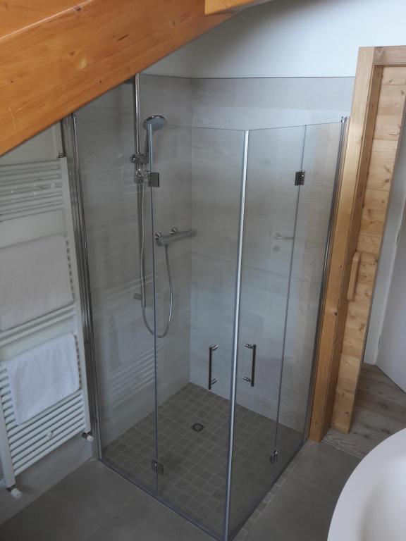 Koupelna v ubytování Albergo Riglarhaus