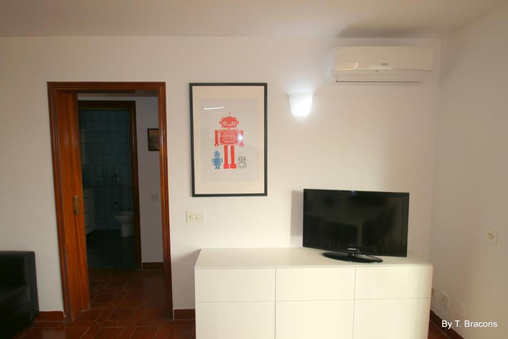 TV a/nebo společenská místnost v ubytování Apartamento Leo