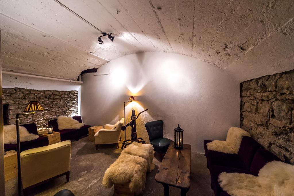 Posezení v ubytování Auberge du Raisin
