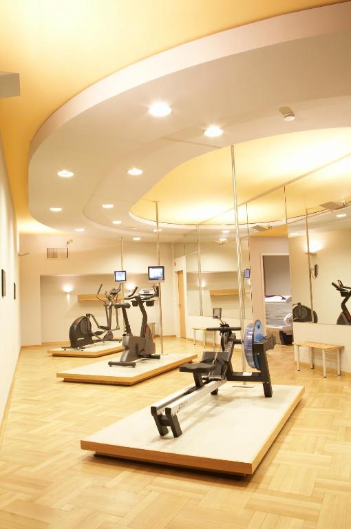 Fitness centrum a/nebo fitness zařízení v ubytování Hotel Baseler Hof