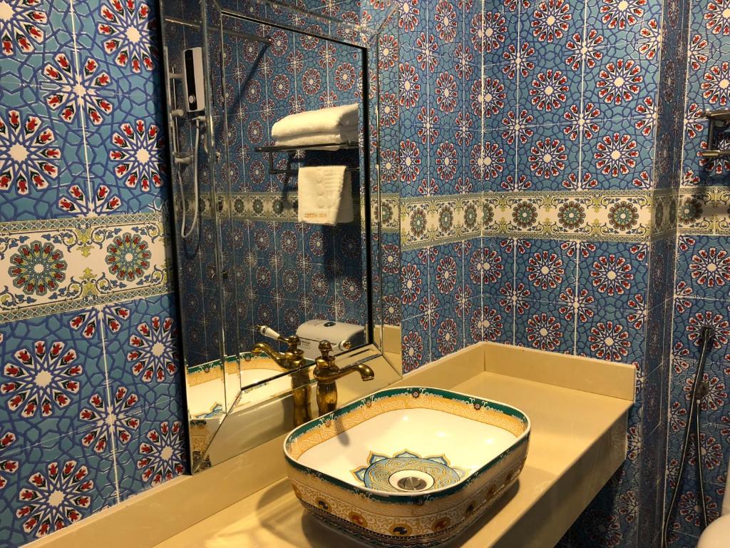 Koupelna v ubytování Hotel Hilal