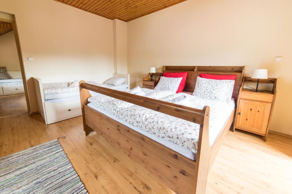 Postel nebo postele na pokoji v ubytování Holiday home Skalka