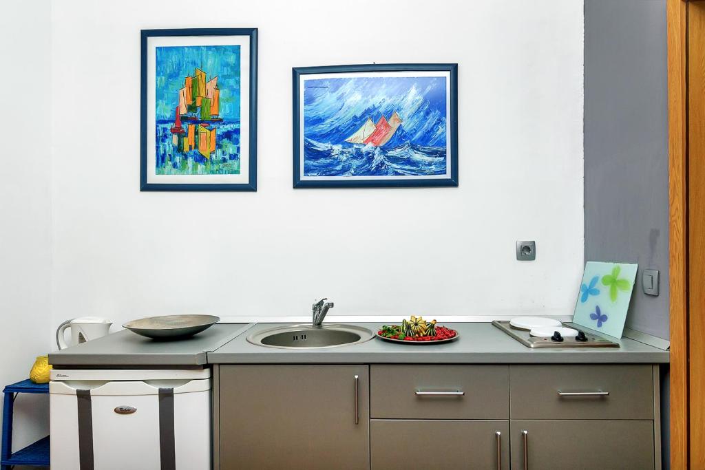 Kuchyňa alebo kuchynka v ubytovaní Apartmani Maja